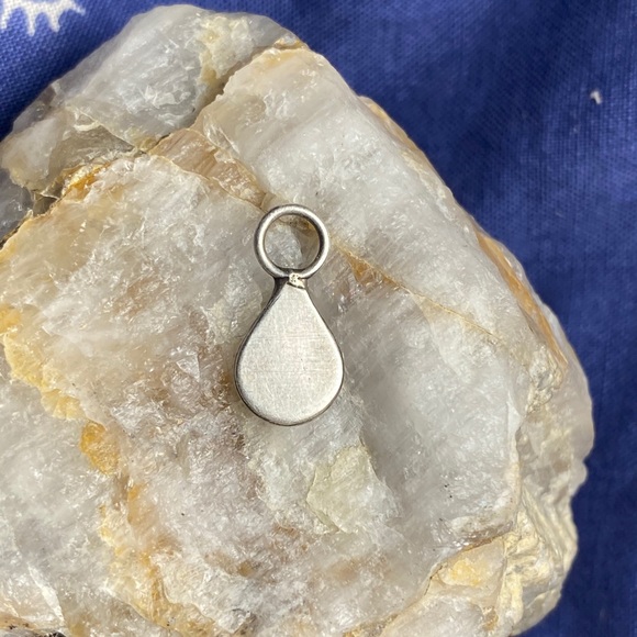 Sterling Silver & Turquoise Teardrop Pendant 925 - Picture 8 of 10